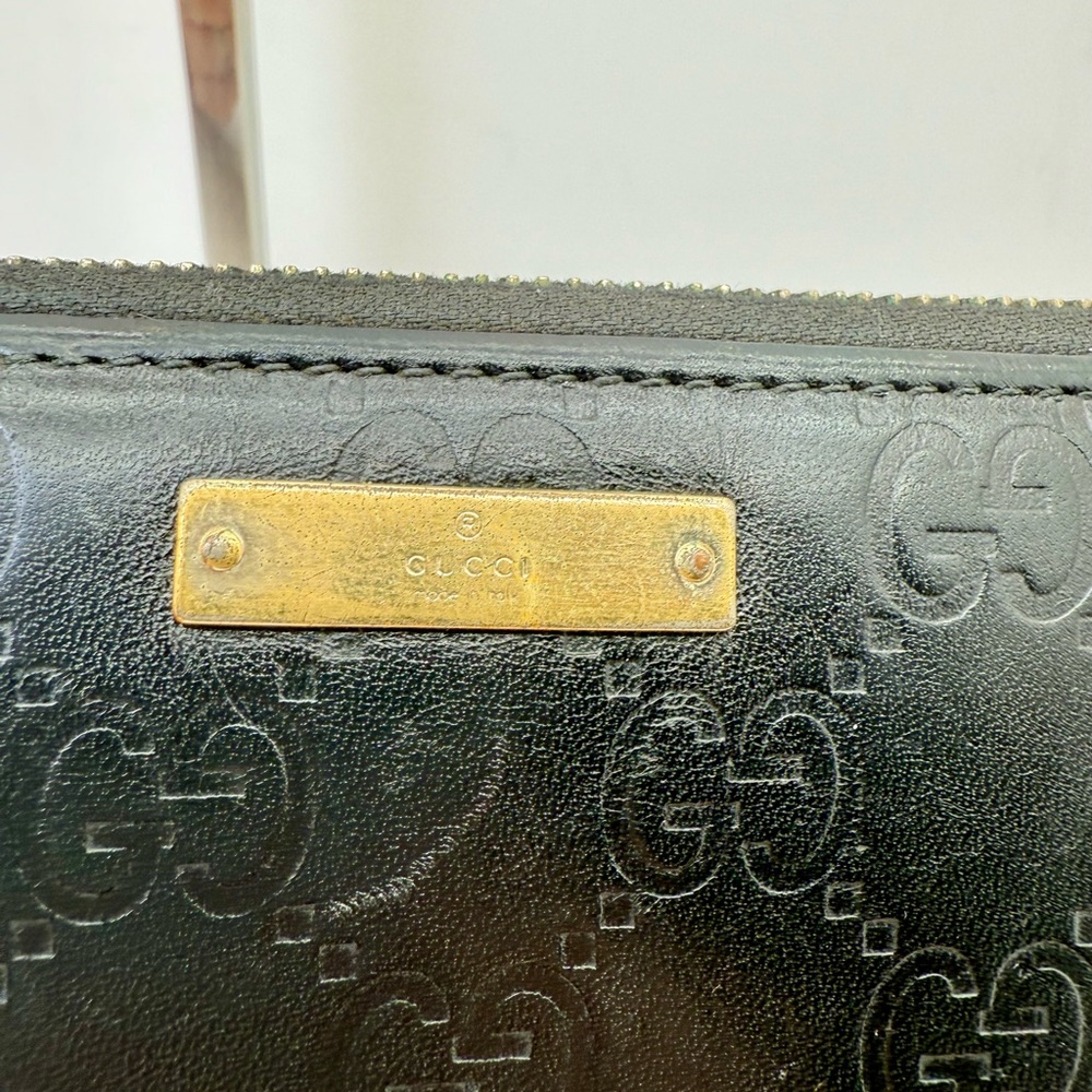 🖤 Gucci GG Guccissima Black Leather Zip-Around Wallet (Authenticated) - Picture 2 of 11
